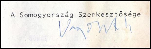1989 Jelentés a Somogyország kft munkájáról a főszerkesztő Varga István aláírásával 8 p Foltos