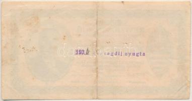 Budapest 1930. "Revíziós Pengő" arcképes változat, kitöltött, hátoldalán "1936 évi ta...