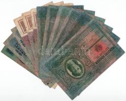 1912. 100K (7db) + 1913. 20K (2db) + 1914. 50K (3db) + 1915. 10K mind felülbélyegzés nélkül T:III,II...