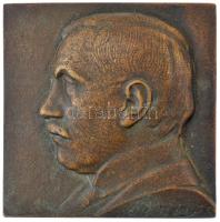 Somogyi Sándor (1881-1960) DN "Önarckép" bronz egyoldalas emlékplakett (95x95mm) T:1-