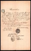 1882 Kotessó község (Felvidék) helyhatósági bizonyítványa