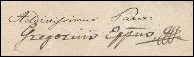 1823 Markovics Gergely Eperjes első püspöke által aláírt egyházi levél