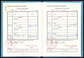 1958-1989 5 darab MSZMP igazolvány bizonyítvány egy személy részére