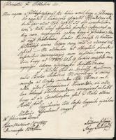1847 Nagy Gábor táblabíró gyűjtő Kazinczy ügyvédje által írt levél