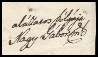 1847 Nagy Gábor táblabíró gyűjtő Kazinczy ügyvédje által írt levél