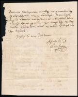 1880 Lukács György (1820-1892) leendő államtitkár által írt levél