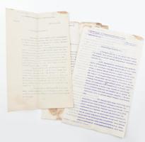 1920 A Budapesti Egyetem közgazdaságtudományi Karának felállításával kapcsolatos korabeli iratok másolatai