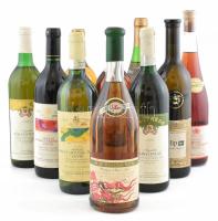 10 vintage darabos magyar borgyűjtemény nagyrédai és szekszárdi borokból ,fehérek, vörösek, vegyesen. Mind bontatlan, szakszerűen, pincében tárolt