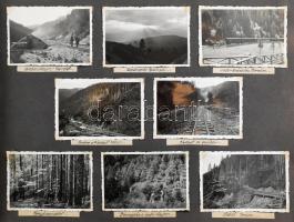 cca 1940 Erdély, Felsővisó, Visó-völgy, fakitermelés beindulása a visszatérés után. kb. 70-75 felira...
