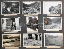 cca 1940 Erdély, Felsővisó, Visó-völgy, fakitermelés beindulása a visszatérés után. kb. 70-75 felira...