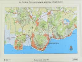 Badacsony és környéke - 100 éves az önálló magyar katonai térképészet, 3D-s műanyag domborzati térkép, készítette: HM Zrínyi Nonprofit Kft., jó állapotban, 54,5x40 cm