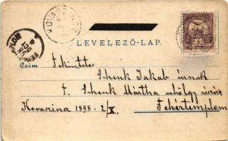 1898 (Vorläufer) Arad, Vértanú szobor, Színház épülete. Lengyel Lip. / Martyrs' statue, theatre...