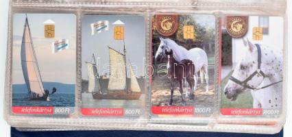 Telefonkártyák + néhány egyéb vegyes kártya (bankkártya, Magyar Autóklub tagsági kártya, stb.), mapp...