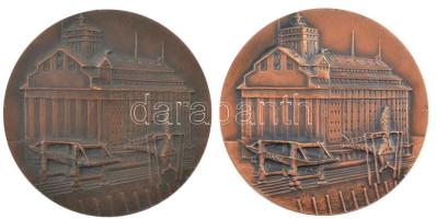 1978. "50 éves a Nemzeti- és Szabadkikötő" kétoldalas bronz emlékérem (2x) (70mm) T:2