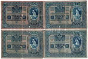 Ausztria 1919 (1902) 1000K mindkét oldal német, piros "DEUTSCHÖSTERREICH" függőleges felül...