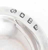 Ezüst(Ag) angol kézi gyertyatartó, lóheremintás, jelzett, d: 10,5 cm, nettó: 50,9 g