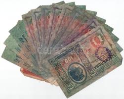 1912. 100K (9db) + 1914. 50K (4db) + 1917. 2K mindegyiken olvashatatlan és/vagy hamis felülbélyegzés...