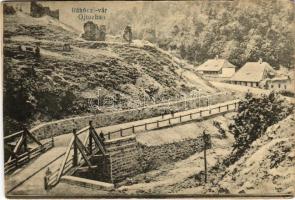 Ojtoz, Ojtoztelep, Oituz; Rákóczi vár az Ajtozi úton, híd. Turóczi István kiadása / Cetatea Rákóczi / castle, bridge (EK)