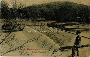1910 Boksánbánya, Németbogsán, Deutsch-Bogsan, Bocsa Montana; Bründl vízesés. W.L. 117. / Wasserfall / waterfall (gyűrődés / crease)