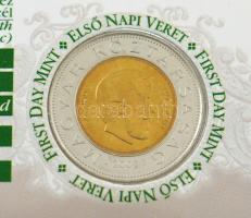 2002. 100Ft bicolor "Kossuth" (4x) sorszámkövető elsőnapi veretek "011334-011337"...