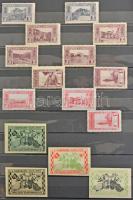 226 db régi levélzáró rengeteg magyarral 8 fekete lapos Lindner luxus berakóban