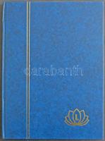 226 db régi levélzáró rengeteg magyarral 8 fekete lapos Lindner luxus berakóban