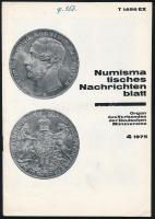 6 különböző német nyelvű numizmatikai értesítő "Numisma tisches Nachrichten blatt 1973/6, 1975/...