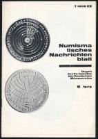 6 különböző német nyelvű numizmatikai értesítő "Numisma tisches Nachrichten blatt 1973/6, 1975/...