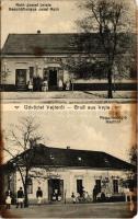 1916 Vejte, Vojtek, Voiteg; Roth József üzlete, Nagyvendéglő, étterem / Geschäftshaus, Gasthof / shop and restaurant (fl)