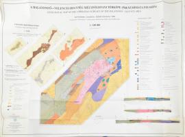 1999 Balatonfő-Velencei-hegység mélyföldtani térképe, 1:10 000, 80×110 cm