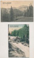 2 db RÉGI történelmi magyar város képeslap a Kárpátokból / 2 pre-1945 Historical Hungarian town-view postcards from the Carpathian Mountains