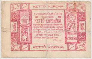 Esztergom 1919. június 10. 2K Esztergomi Pénzintézetek Utalványa T:IV Adamo EST1.1