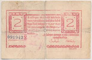Esztergom 1919. június 10. 2K "Esztergomi Pénzintézetek Utalványa" T:IV Adamo EST1.1