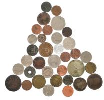 34db-os vegyes külföldi és magyar érmetétel, közte 1947. 5Ft Ag "Kossuth" + Svédország 1966. 1Kr Ag "VI. Gusztáv Adolf" + 1800S 1kr Cu "I. Ferenc" + 1858B-1860B 1kr Cu (2xklf) T:1--3