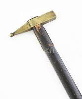 Régi bot / fokos, fém kalapácsfejjel, kissé kopott, h: 88 cm