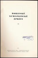 4 különböző cseh nyelvű numizmatikai értesítő "Moravské Numismatické Zprávy 1967,1968/69,1970,1...