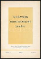 4 különböző cseh nyelvű numizmatikai értesítő "Moravské Numismatické Zprávy 1967,1968/69,1970,1...