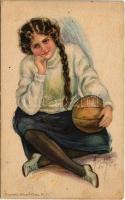 1914 American Girl No. 12. Girl with ball. Edward Gross s: Alice Luella Fidler