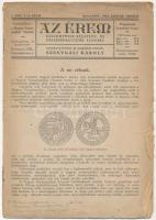 Az Érem című folyóirat 1922. évi száma, I. évfolyam 1-2. szám január-április. Első lapszám! Kis szakadások, használt állapot.