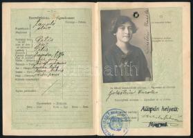 1928 Magyar Királyság által kiadott útlevél fényképpel / Hungarian passport