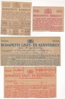 Budapest 1917. &quot;Budapesti Babjegy&quot; + DN &quot;Budapesti Zsírjegy&quot; + 1918 augusztus. &quot;Budapesti Liszt- és Kenyérjegy&quot; + 1918 szeptember &quot;Budapesti Liszt- és Kenyérjegy&quot; T:I-,II