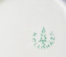 Hollóházi fekete-fehér retró design kávés, mokkás készlet. Hatszemélyes (kiöntő, cukortartó, tejszín...