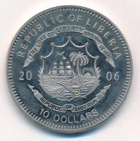 Libéria 2006. 10$ Cu-Ni "Szabadság pillanatai - Magyar forradalom 1956" multicolor emlékki...