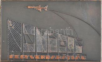 1981 Bp., "Varga Károly mk. ezredes elvtársnak" - "Fegyverbarátság" fém doboz, 1...