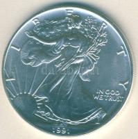 USA 1991. 1$/1oz Ag "Liberty" T:1 Tanúsítvánnyal!