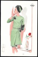 cca 1950 3 db Wemo Modes Internationales vintage divatkép, ofszet nyomat, papír, 32x21,5 cm