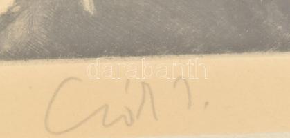 Csók István (1865-1961) - Prihoda István (1891-1956): A Műteremben. Rézkarc, papír, jelzett (Csók). ...