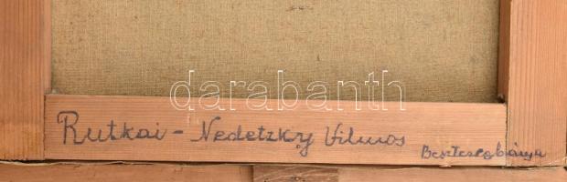 Ruttkay Nedeczky Vilmos, besztercebányai / Banská Bystrica festőiskola igazgatója: Önarckép. Olaj, v...