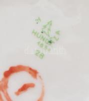 Hollóházi virágmintás bögre, porcelán, jelzett, hibátlan, m: 10 cm