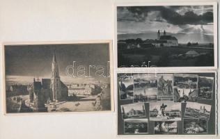6 db RÉGI erdélyi város képeslap vegyes minőségben / 6 pre-1945 Transylvanian town-view postcards in mixed quality